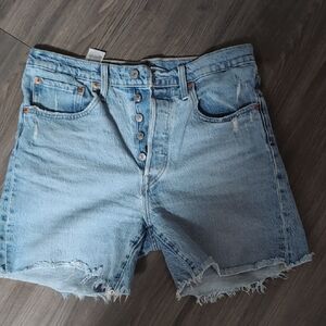Levi's Light Blue Jean Shorts